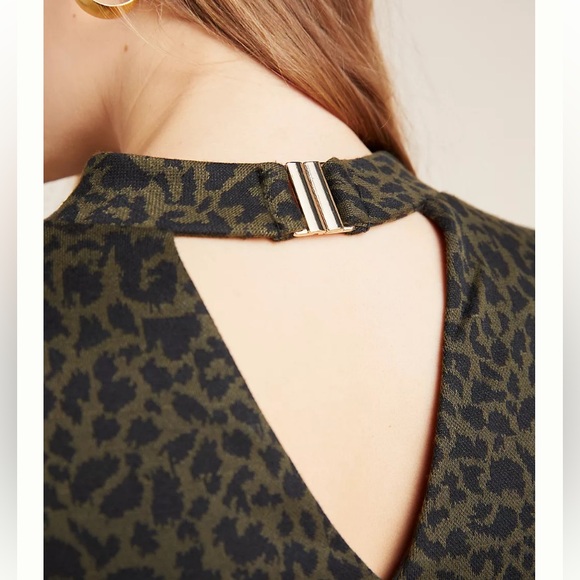 Anthropologie Knit Long Sleeve Print Dress, Size M - Picture 3 of 10